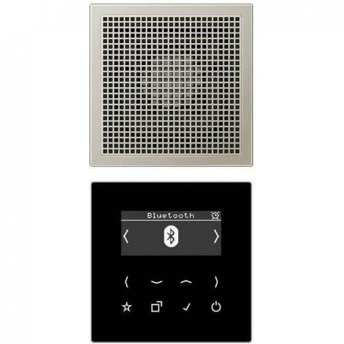 Цифровое электронное радио JUNG LS METAL с дисплеем (стальной) DABES1BT