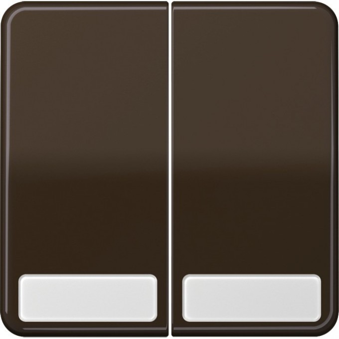 Клавиша двойная JUNG CD 500 с 2-мя полями для надписи (коричневый) CD595NABR