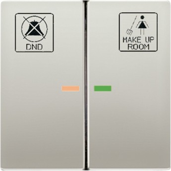 Клавиша двойная JUNG LS 990 с подсветкой (благородная сталь)