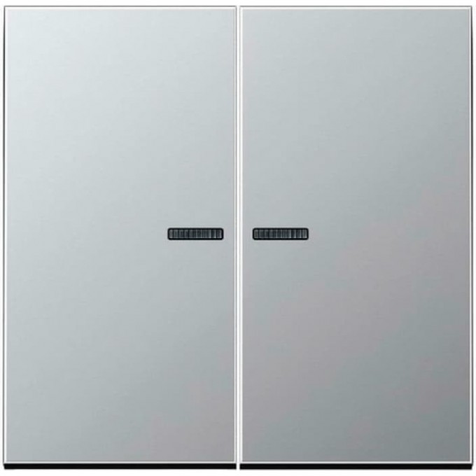 Клавиша двойная с линзами JUNG А500 алюминий A595KO5AL