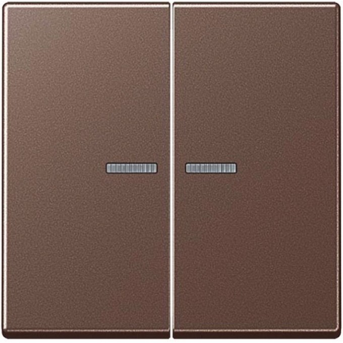 Клавиша двойная с линзами JUNG А500 мокко A595KO5MO