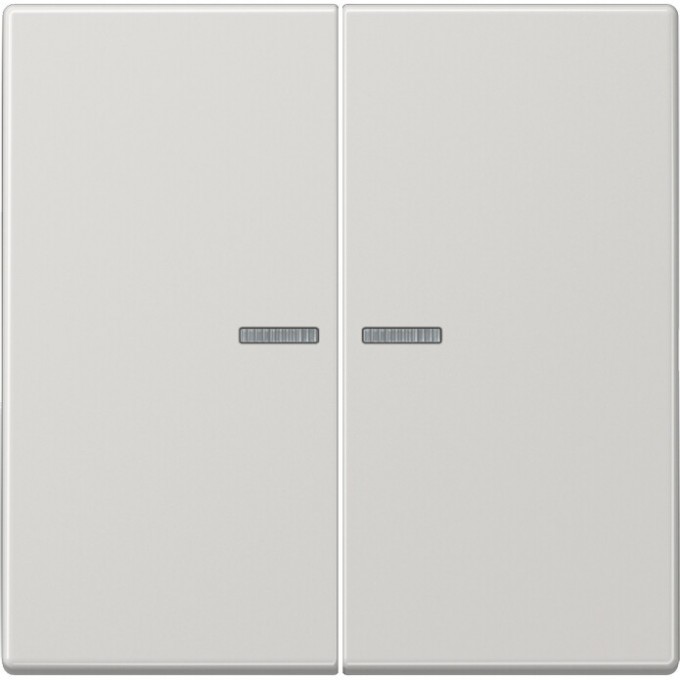 Клавиша двойная с линзами JUNG LS 990 светло-серый LS995KO5LG