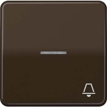 Клавиша JUNG CD 500 с окошком и символом "звонок" (коричневый)