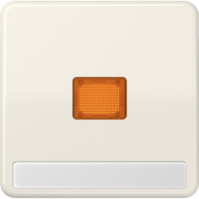 Клавиша JUNG CD 500 с оранжевым окошком и полем для надписи (слоновая кость) CD590NAKO