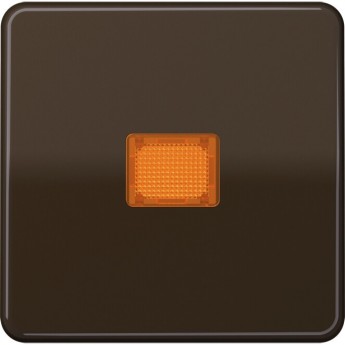 Клавиша JUNG CD 500 с оранжевым окошком (коричневый) Клавиша JUNG CD 500 с оранжевым окошком (коричневый)