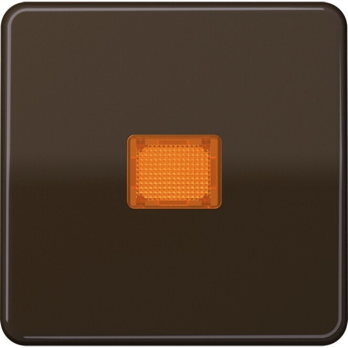 Клавиша JUNG CD 500 с оранжевым окошком (коричневый) CD590KOBR