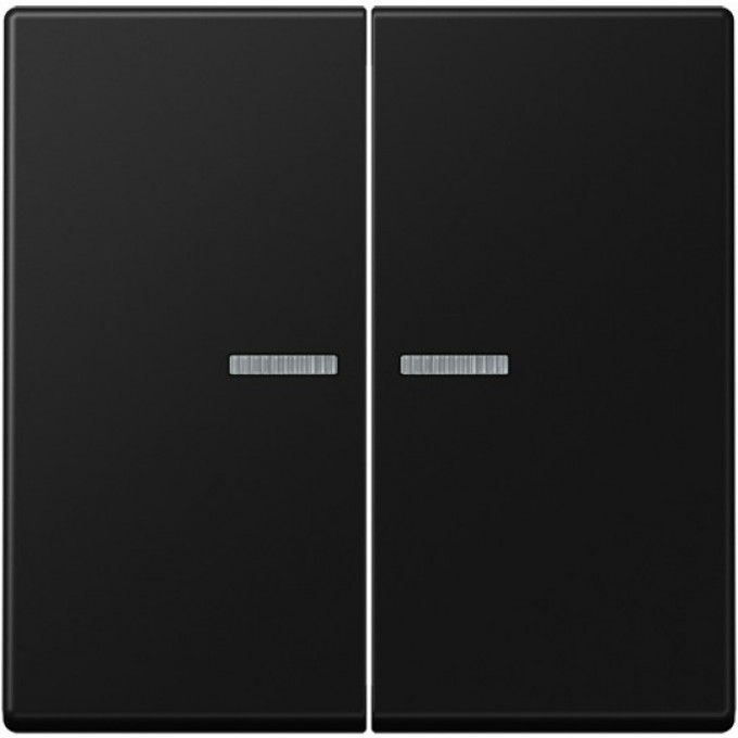 Клавиша JUNG для балансирных выключателей с окошком, дюропласт, черный матовый A595KO5SWM