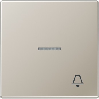 Клавиша JUNG LS 990 с подсветкой и символом "звонок" (благородная сталь)