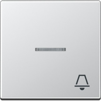 Клавиша JUNG с символом звонок с линзой, алюминий