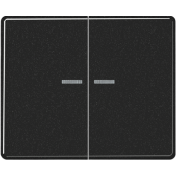 Клавиши JUNG для сдвоенного выключателя с подсветкой черные