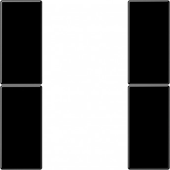 Комплект накладок JUNG LS 990 2 группы IP20 (черный)