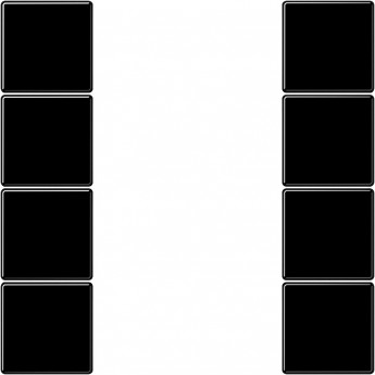 Комплект накладок JUNG LS 990 4 группы IP20 (черный)