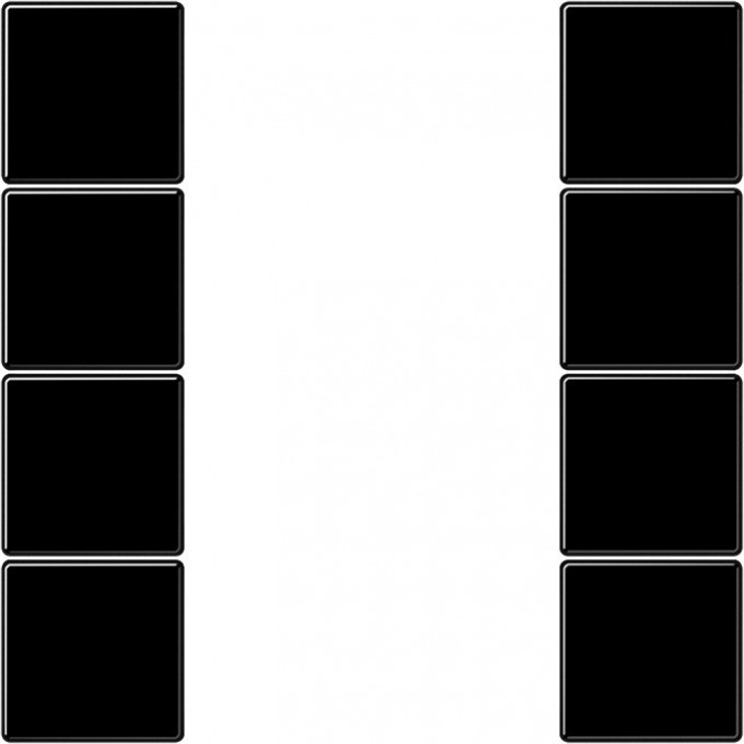 Комплект накладок JUNG LS 990 4 группы IP20 (черный) LS504TSASW