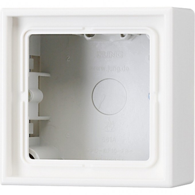 Коробка JUNG LS990 1-ная для накладного монтажа (белая) LS981AWW