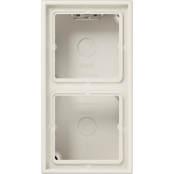 Коробка JUNG LS990 2-ная для накладного монтажа с рамкой (бежевая)