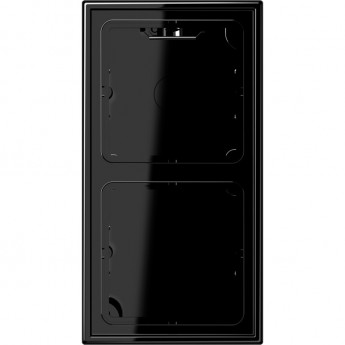 Коробка JUNG LS990 2-ная для накладного монтажа с рамкой (черная)