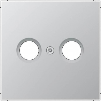 Крышка для TV-FM-розеток JUNG фиксация винтом, металл, алюминий, Aluminium AL2990TV