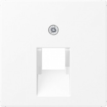 Крышка JUNG A500 для одинарных телефонных и компьютерных розеток (матовый белый)