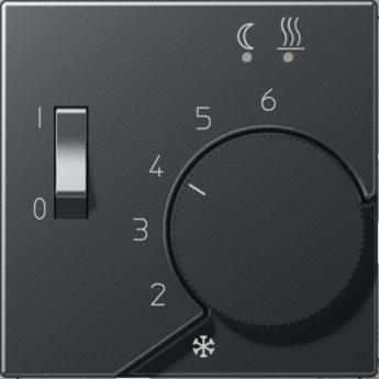 Крышка JUNG A500 для регулятора подогрева пола (матовый антрацит)