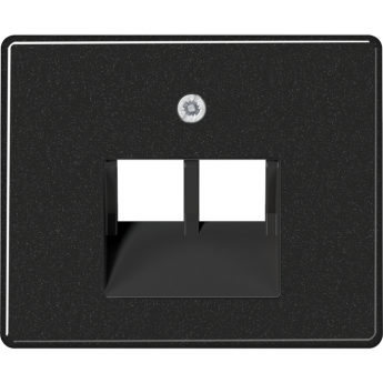 Крышка JUNG UAE для сдвоенной телефонной и компьютерной розетки черная