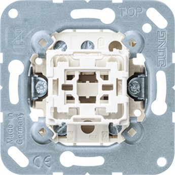 Механизм переключателя 1-клавишного JUNG 20А 250В скрытый монтаж Механизм переключателя 1-клавишного JUNG 20А 250В скрытый монтаж