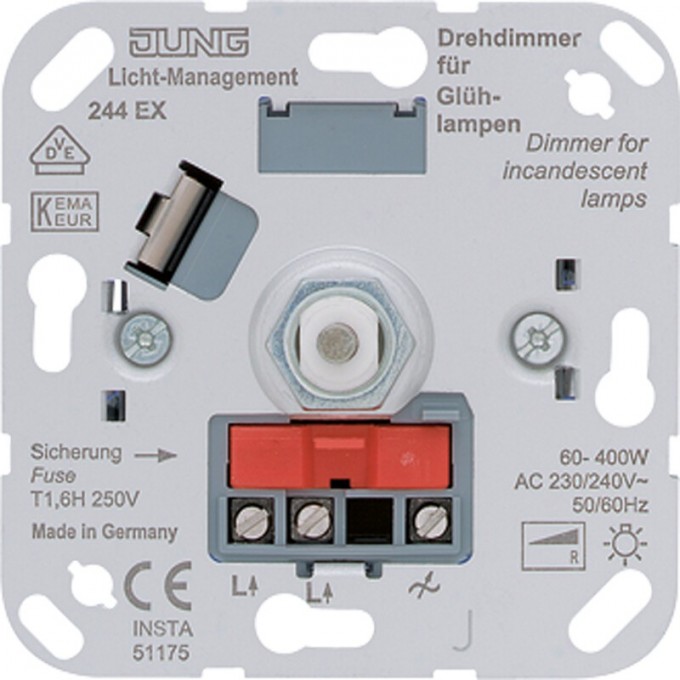 Механизм поворотного светорегулятора JUNG 60-400 Вт 5544.02VEINS