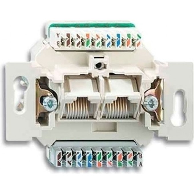 Механизм розетки 2xRJ45 JUNG ECO PROFI категория 5 EPUAE8-8UPOK5US