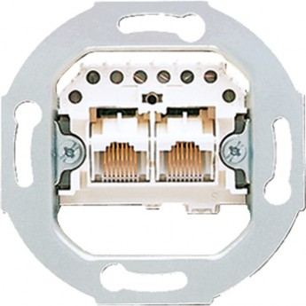Механизм розетки телефонной JUNG 2-ая наклонная, категория 3