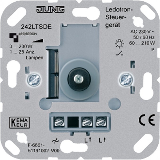 Механизм светорегулятора JUNG LEDOTRON 210 Вт 242LTSDE