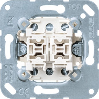 Механизм выключателя 1-клавишного JUNG универсальный сдвоенный
