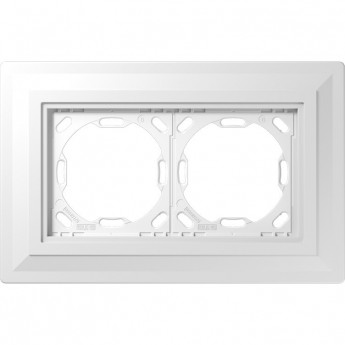 Монтажная рамка 2 поста JUNG LS ZERO белый Монтажная рамка 2 поста JUNG LS ZERO белый