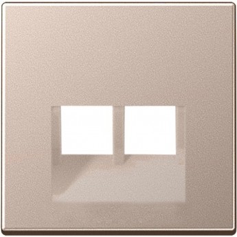 Накладка JUNG A 500 для компьютерной розетки 2хRJ45 ударопрочная (бежевый)