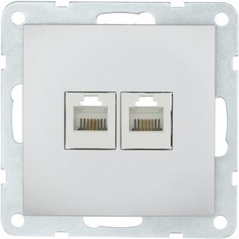 Накладка JUNG AS 500 ударопрочная для компьютерной розетки 2хRJ45 (белый)