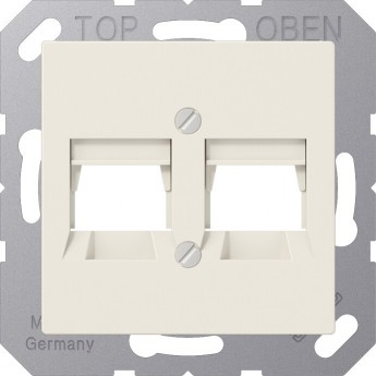 Накладка JUNG AS500 со шторками для разъёмов AMP 5 категории (бежевый)