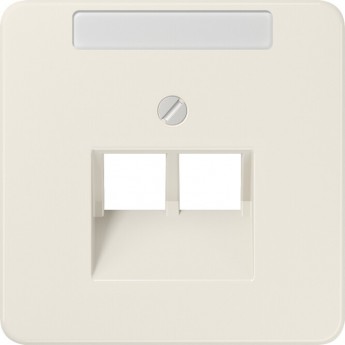 Накладка JUNG CD 500/CD plus 2-ой наклонной компьютерной/телефонной розетки с полем для надписи (бежевая)