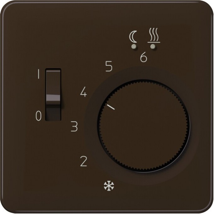 Накладка JUNG CD 500/CD plus регулятора теплого пола (мех.FTR231U) коричневая CDFTR231PLBR