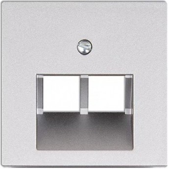 Накладка JUNG ECO PROFI для компьютерной/телефонной розетки 2 гнезда (алюминий)