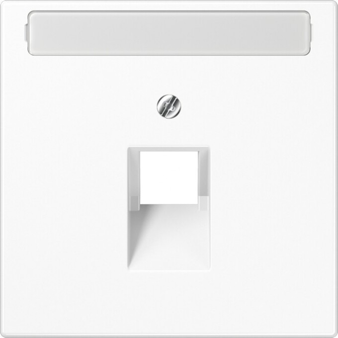 Накладка JUNG LS 990 для компьютерной/телефонной розетки 1хRJ45 с полем для надписи (белый) LS969-1NAUAWW