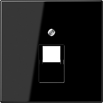 Накладка JUNG LS 990 для телефонной/компьютерной розетки 1 гнездо (черный)