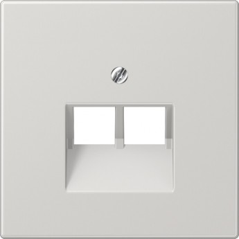 Накладка JUNG LS 990 для телефонной/компьютерной розетки 2хRJ45 (светло-серый)