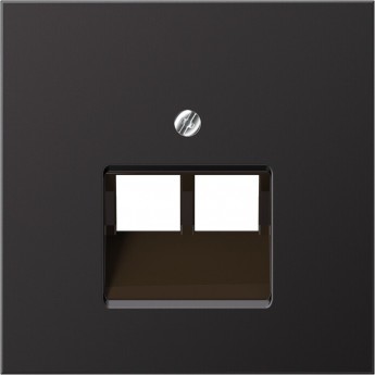 Накладка JUNG LS METAL для компьютерной розетки 2хRJ45 (антрацит)