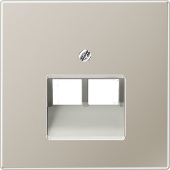 Накладка JUNG LS METAL для компьютерной розетки 2хRJ45 (стальной)