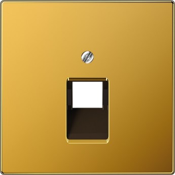 Накладка JUNG LS METAL для телефонной/компьютерной розетки 1хRJ45 (золото, 24 кар.)