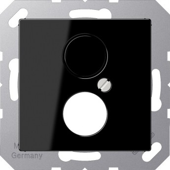 Накладка на аудиорозетку JUNG A500 для 1-го (2-х) разъемов High End (черный)