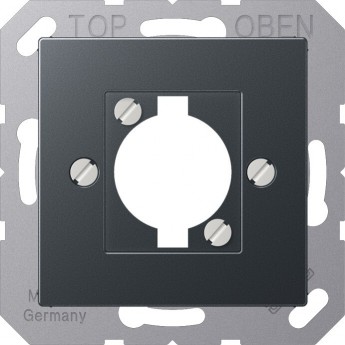 Накладка на аудиорозетку JUNG A500 для 1го акустического разъема (антрацит матовый)