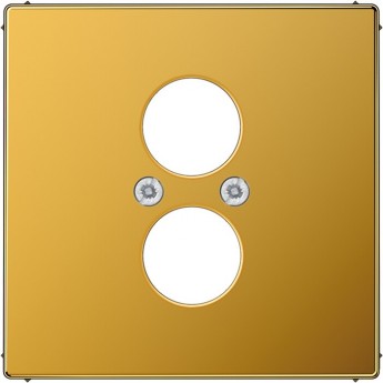 Накладка на аудиорозетку JUNG LS METAL для 1-го (2-х) разъемов High End (золотой)