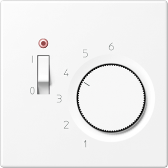 Накладка на терморегулятор JUNG LS 990 с выключателем (белый матовый)