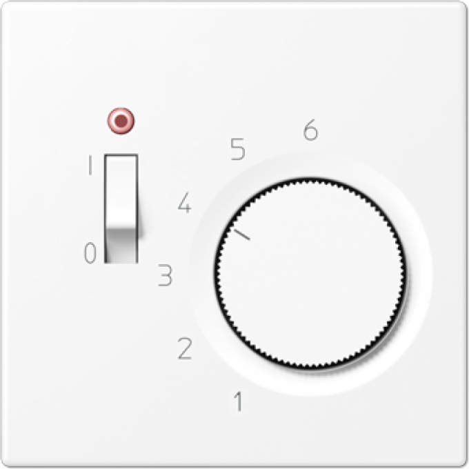 Накладка на терморегулятор JUNG LS 990 с выключателем (белый матовый) LSFTR231PLWWM