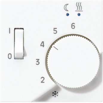 Накладка на термостат JUNG А-серия, с выключателем (белый)