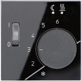 Накладка на термостат JUNG А-серия, с выключателем (черный)